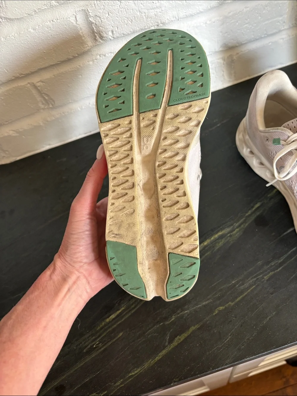 On Running Women’s On Cloud Surfer Grey with Mint Accents - Picture 5 of 5